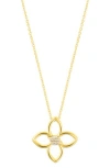 Adornia Floral Pendant Necklace In Gold