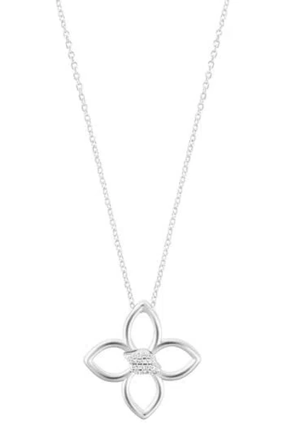 ADORNIA ADORNIA FLORAL PENDANT NECKLACE