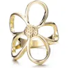 Adornia Gold Plated Flower Outline Ring In Gold