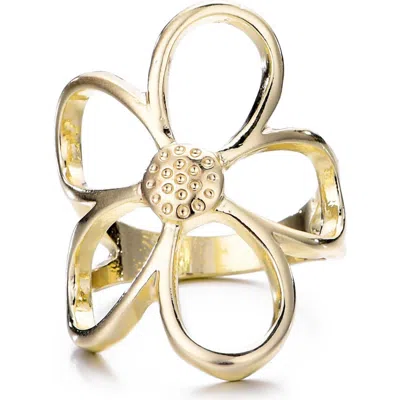 Adornia Gold Plated Flower Outline Ring