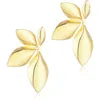 Adornia Flower Stud Earrings In Gold