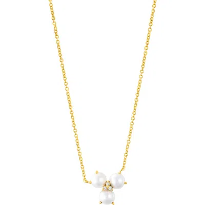 Adornia Freshwater Pearl Pendant Necklace In White