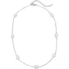 Adornia Freshwater Pearl Water Resistant Station Necklace In White Gold