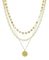 Adornia 14k Gold Plated 3-layer Toggle And Confetti Necklace In Pattern