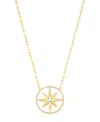 Adornia 14k Gold Plated Pave Starburst Necklace In Gold