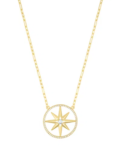 ADORNIA GOLD ADJUSTABLE CRYSTAL PAVE STARBURST NECKLACE