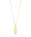 Adornia 14k Gold Plated Elongated Pave Hexagon Necklace In Gold