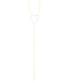 Adornia Gold Adjustable Cubic Zirconia Heart Y-necklace In Gold