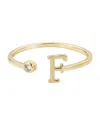 Adornia Gold Adjustable Cubic Zirconia Initial Ring