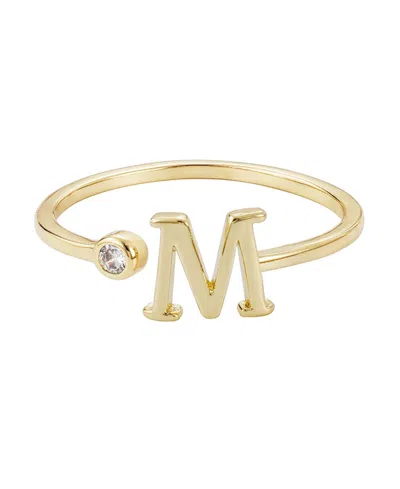 Adornia Gold Adjustable Cubic Zirconia Initial Ring