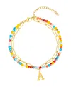 Adornia Initial Layered Bracelet In Letter A
