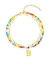 Adornia Initial Layered Bracelet In Letter B