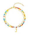 Adornia Initial Layered Bracelet In Letter J