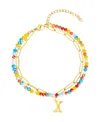 Adornia Initial Layered Bracelet In Letter X