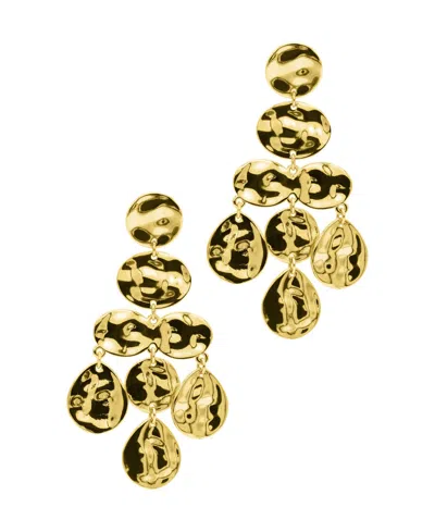 Adornia 14k Gold Plated Cascade Earrings In Black