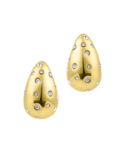 ADORNIA GOLD CLEAR CRYSTAL TEARDROP EARRINGS