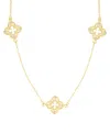 Adornia Gold Plated 36" Clover Station Necklace In Gold