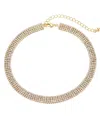 Adornia 14k Gold Plated Adjustable Crystal Choker Necklace