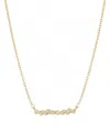 Adornia 14k Gold Plated Dainty Mixed Shape Bar Necklace