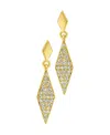 Adornia Gold Crystal Diamond-shaped Drop Earrings In Gold