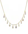 Adornia Gold Crystal Multi Shape Dangle Necklace