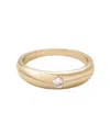 Adornia Gold Cubic Zirconia Chubby Band Ring In Gold