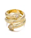 Adornia Gold Cubic Zirconia Coil Wrap Ring