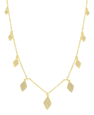 Adornia Gold Cubic Zirconia Diamond Drop Confetti Necklace