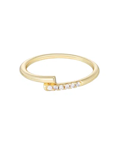 Adornia Gold Cubic Zirconia Overlap Band Ring