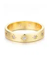 Adornia Gold Cubic Zirconia Stars Band Ring