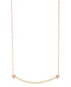 Adornia Gold Curved Bar Necklace In Pink