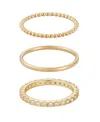 Adornia Gold Cz 3-band Eternity Band Set In Gold