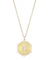 Adornia Gold Cz Fluted Disc Pendant Necklace In Gold
