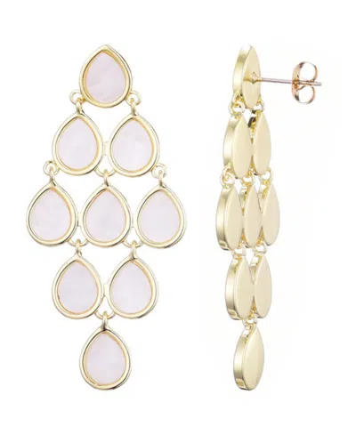 ADORNIA GOLD DANGLING PETALS EARRINGS