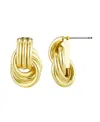 Adornia Gold Plated Doorknocker Stud Earrings In Gold