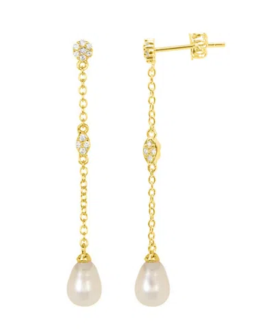 ADORNIA GOLD FRESHWATER CULTIVATED PEARL DROP EARRINGS