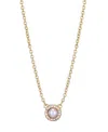 Adornia Gold Freshwater Pearl Cz Halo Necklace In Multi