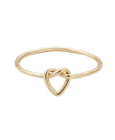 ADORNIA GOLD PLATED HEART KNOT RING