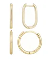 Adornia Gold Hoop Earrings Set In Multi