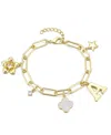 Adornia Gold Initial Chunky Charm Bracelet In Gold