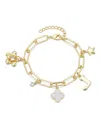 Adornia Gold Initial Chunky Charm Bracelet In Gold