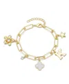 Adornia Gold Initial Chunky Charm Bracelet In Gold