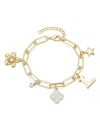 Adornia Gold Initial Chunky Charm Bracelet In Gold