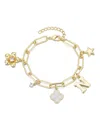 Adornia Gold Initial Chunky Charm Bracelet In Gold