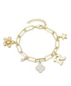 Adornia Gold Initial Chunky Charm Bracelet In Gold