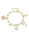 Adornia Gold Initial Chunky Charm Bracelet In Gold