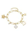 Adornia Gold Initial Chunky Charm Bracelet In Gold