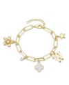 Adornia Gold Initial Chunky Charm Bracelet In Gold