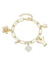 Adornia Gold Initial Chunky Charm Bracelet In Gold