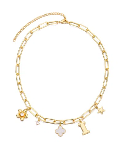 Adornia Initial Charm Pendant Necklace In Gold